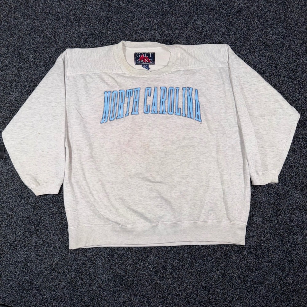 Vintage Galt Sand North Carolina Tar Heels Sweatshirt Gray XL NCAA Football